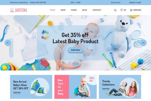 Jadusona - eCommerce Baby Shop Bootstrap4 Template