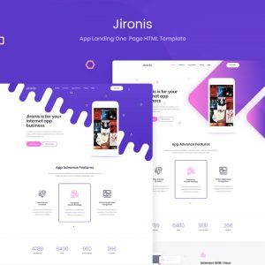 Jironis - App Landing One Page HTML Template