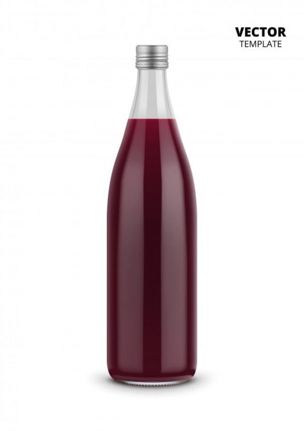 Juice bottle glass mockup (Turbo Premium Space)