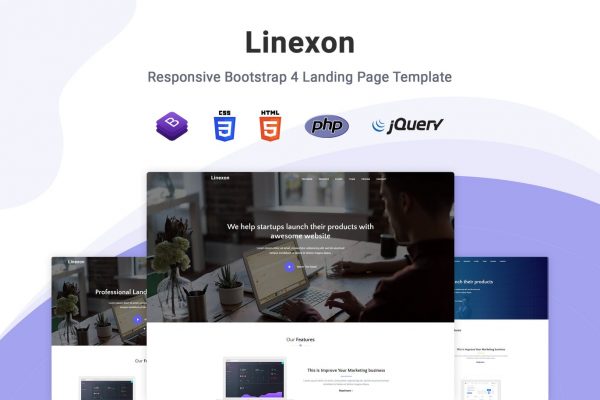 Linexon - Bootstrap 4 Landing Page Template