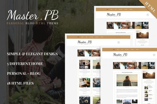 Master PB - Personal Blog HTML Template