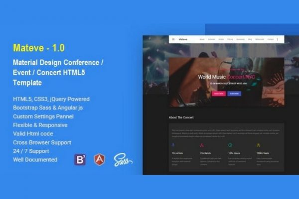 Mateve Event / Conference / Concert HTML Template