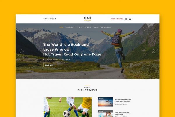 Max Magazine - News & Blog HTML Template