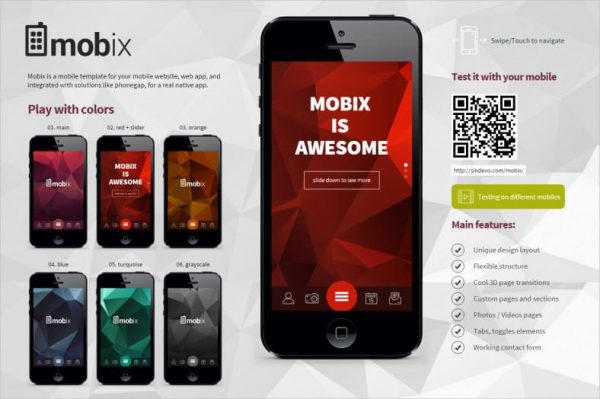 Mobix - HTML Mobile Template