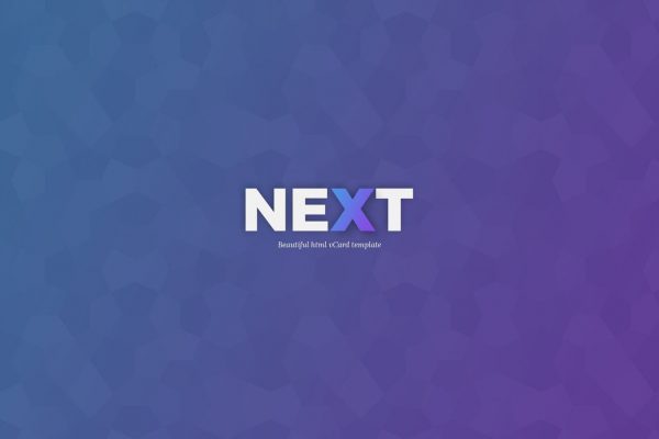NEXTVCARD - Personal CV/Vcard Template