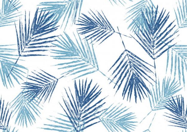 Natural blue palm leaves