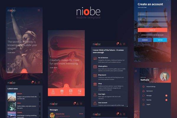 Niobe - Html Mobile Template