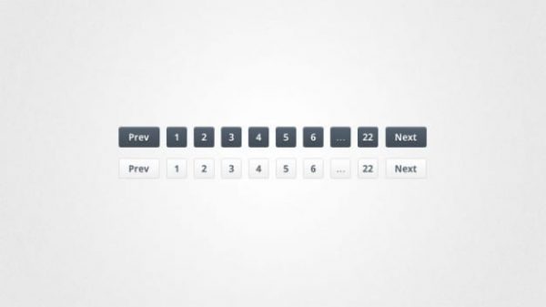 Pagination buttons in black