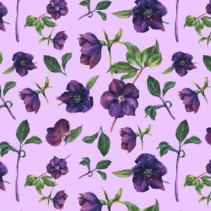 Pattern Of The Purple Flower Background