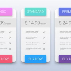 Pricing table template