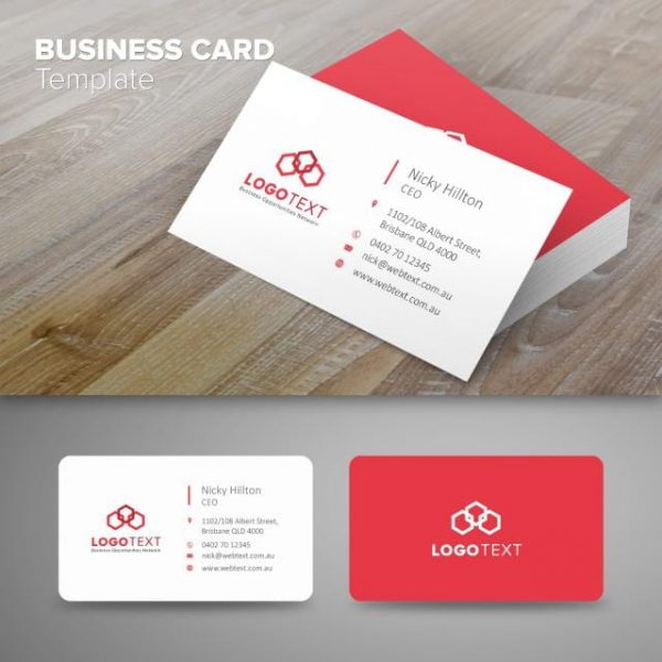 Professional Business Card Red