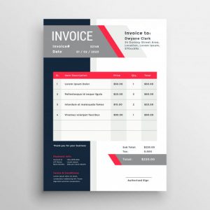 Professional invoice template