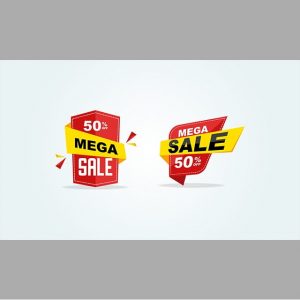 Red Big Sale Label 50 Offer Discount Big Sale Tag