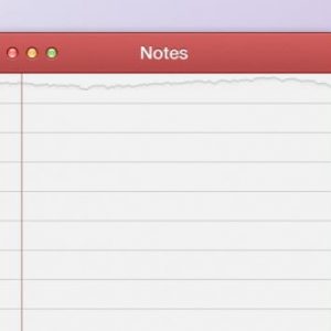 Red notepad user interface
