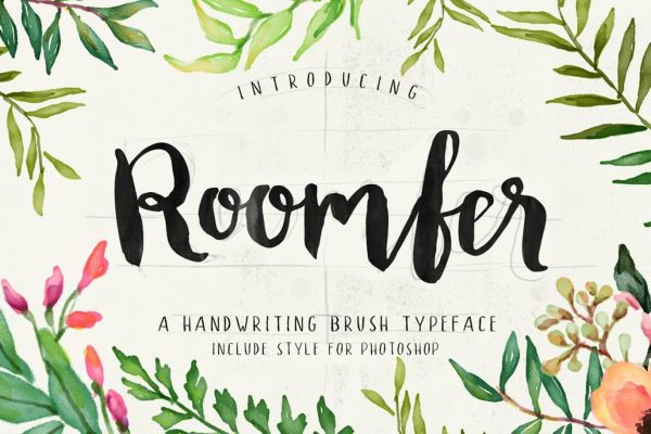 Roomfer font + Style Photoshop