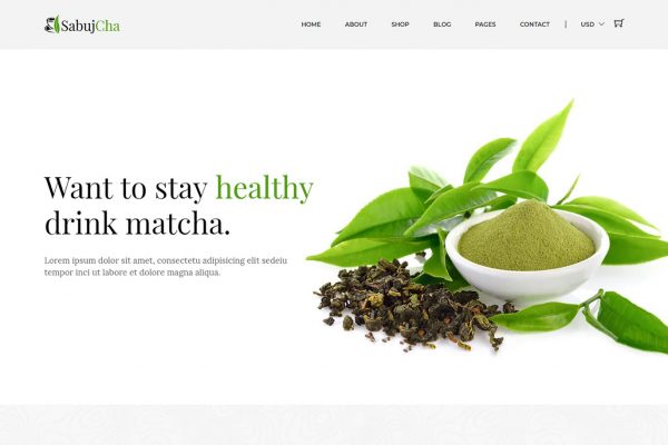 Sabujcha - Matcha eCommerce Bootstrap4 Template
