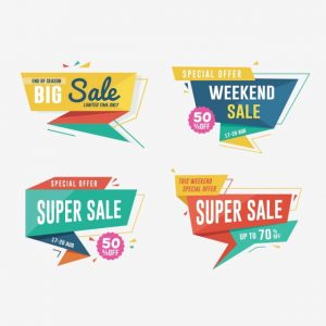 Sale Banner Design Set Discount And Promotion Banners