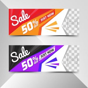 Sale Template Banner Vector Background