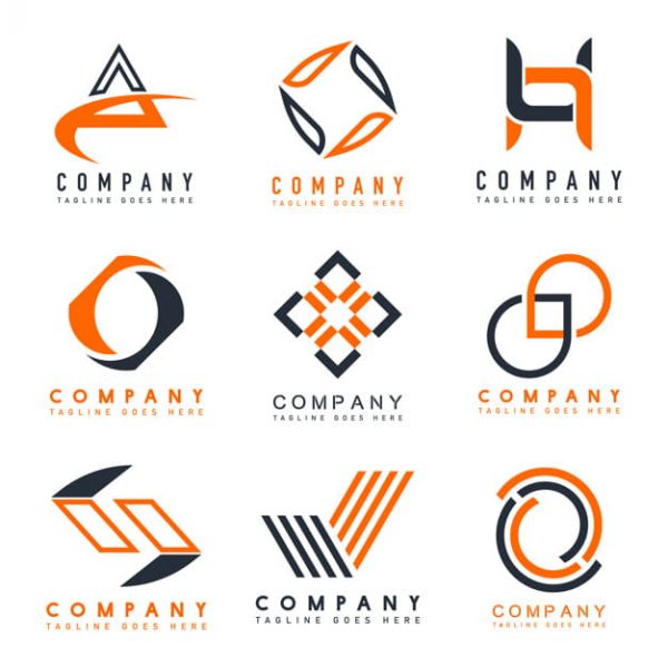 Set of company logo design