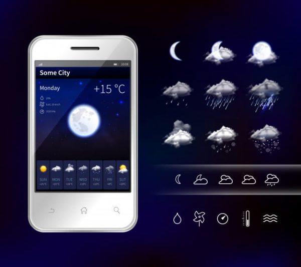 Smartphone mobile weather