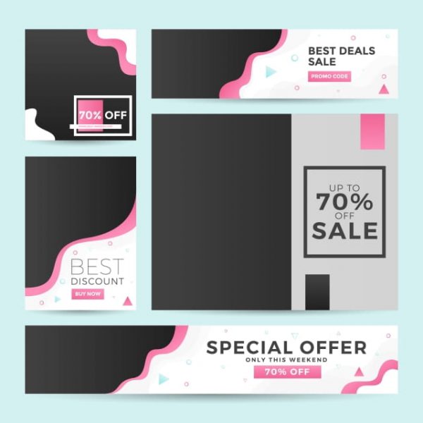 Social Media Template Banner Abstract Soft Color Background