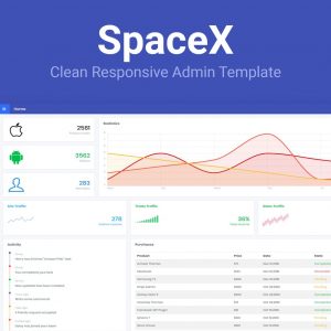 SpaceX - Bootstrap Admin Template