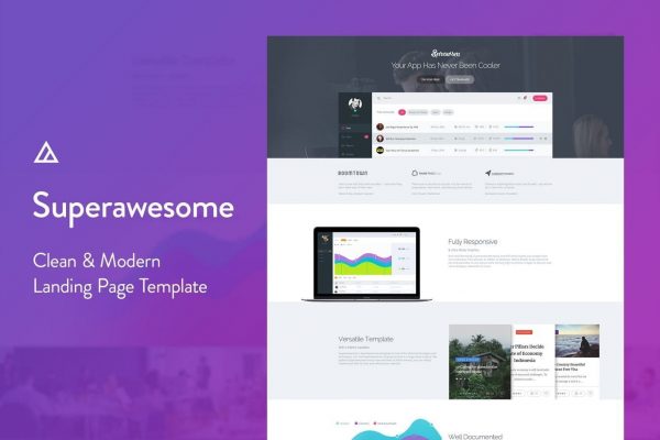 Superawesome - Creative Multi-Purpose Landing Page