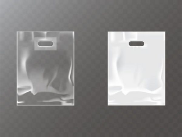 Transparent and white plastic bag (Turbo Premium Space)