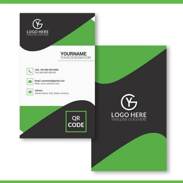 Vertical Business Card Template (Turbo Premium Space)
