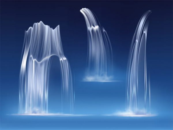 Waterfall cascade, realistic water fall streams (Turbo Premium Space)