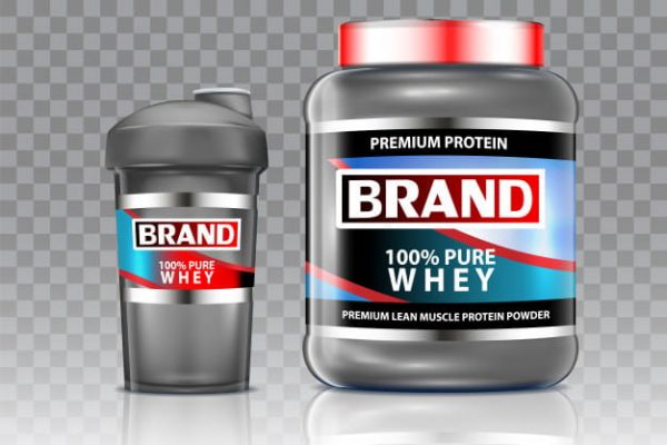 Whey protein shaker vector
