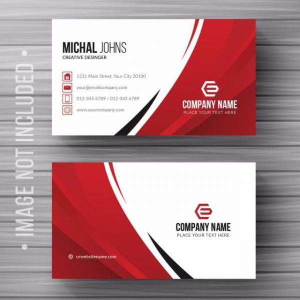 White Business Card With Details
