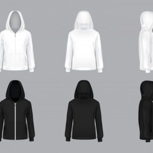 White and black hoodie
