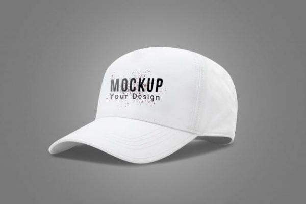 White baseball cap mock up