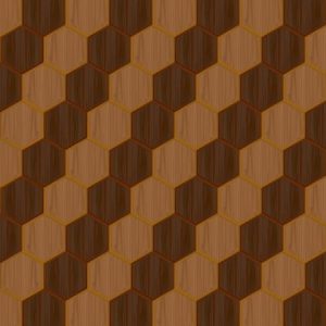Wooden Hexagon Design Pattern Background