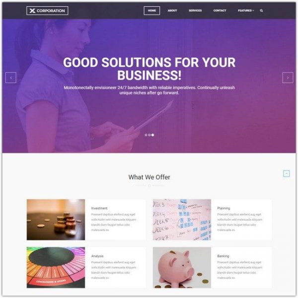 X-Corporation - Bootstrap HTML Template