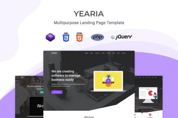Yearia - Multipurpose Landing Page Template