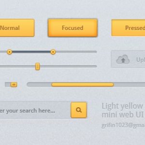 Yellow user interface kit psd