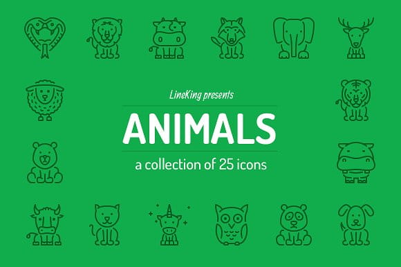Animals Line Icons (Turbo Premium Space)