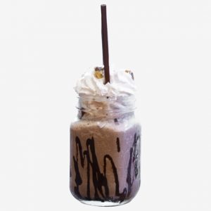 Blend And Cocoa Whipping Cream On Smoothies
