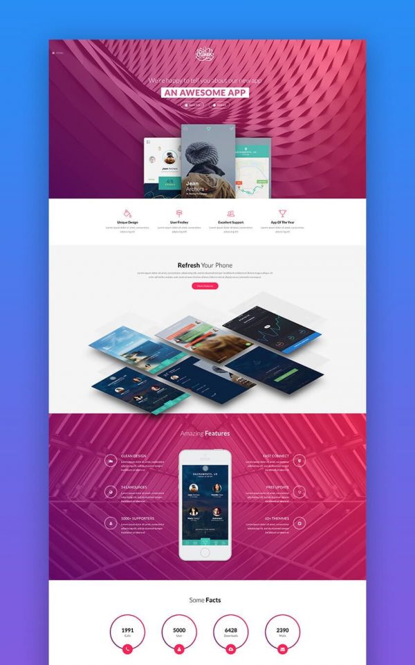 Riven - HTML Template for App, Game, Products