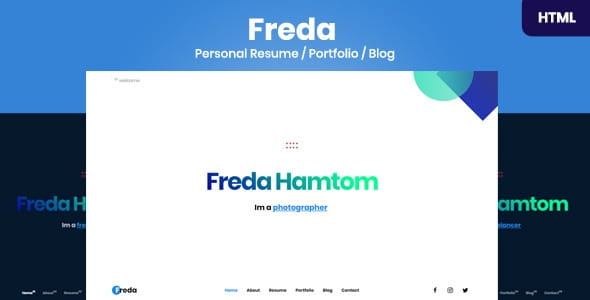 Freda Personal Resume / Portfolio / HTML Templete