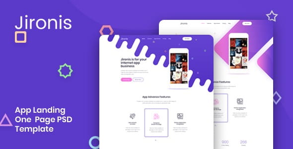 Jironis - App Landing One Page HTML Template