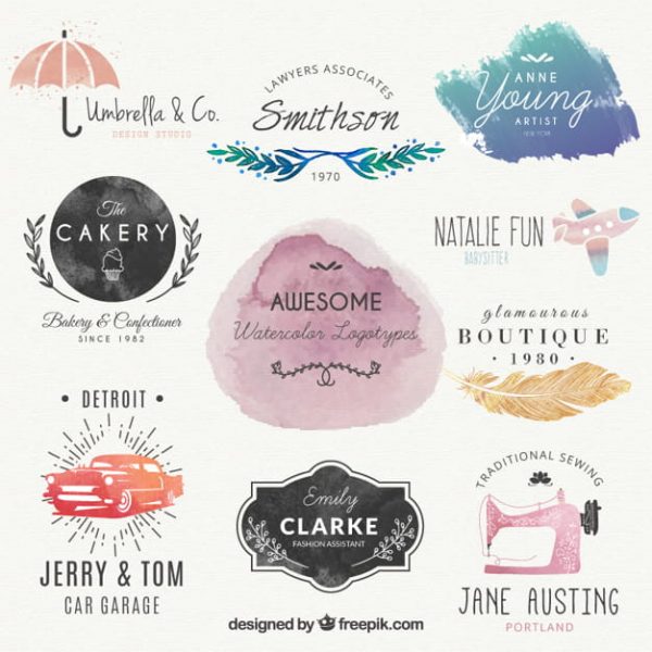 Lovely-watercolor-logos