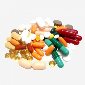 Colorful Pills On Transparent Background