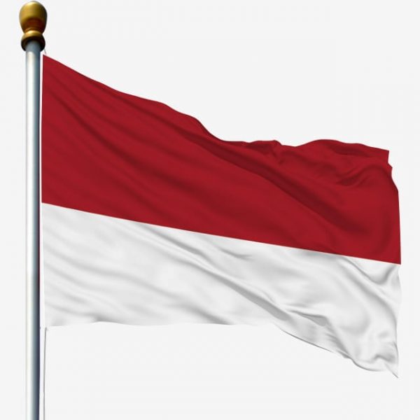 Indonesia National Flag Waving Flag Flagpole Flag (Turbo Premium Space)