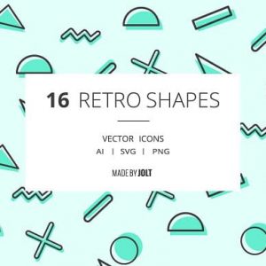 90s inspired Retro Shape Icons