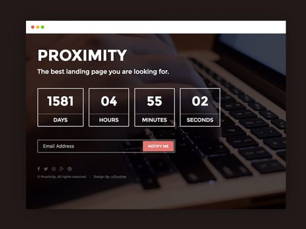 Proximity - Best Bootstrap Under Construction Website Template